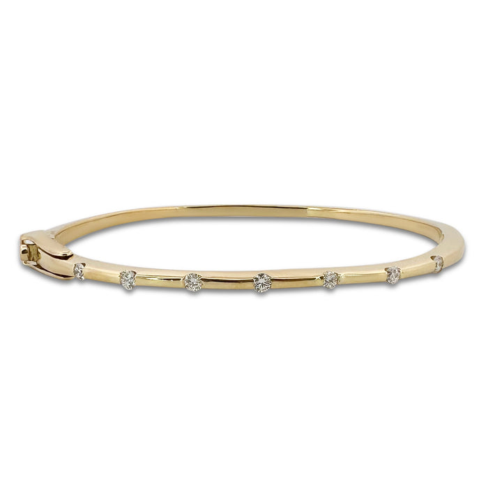 0.35ctw Round Brilliant Natural Diamond Bangle Bracelet in 18k Yellow Gold by Roberto Coin