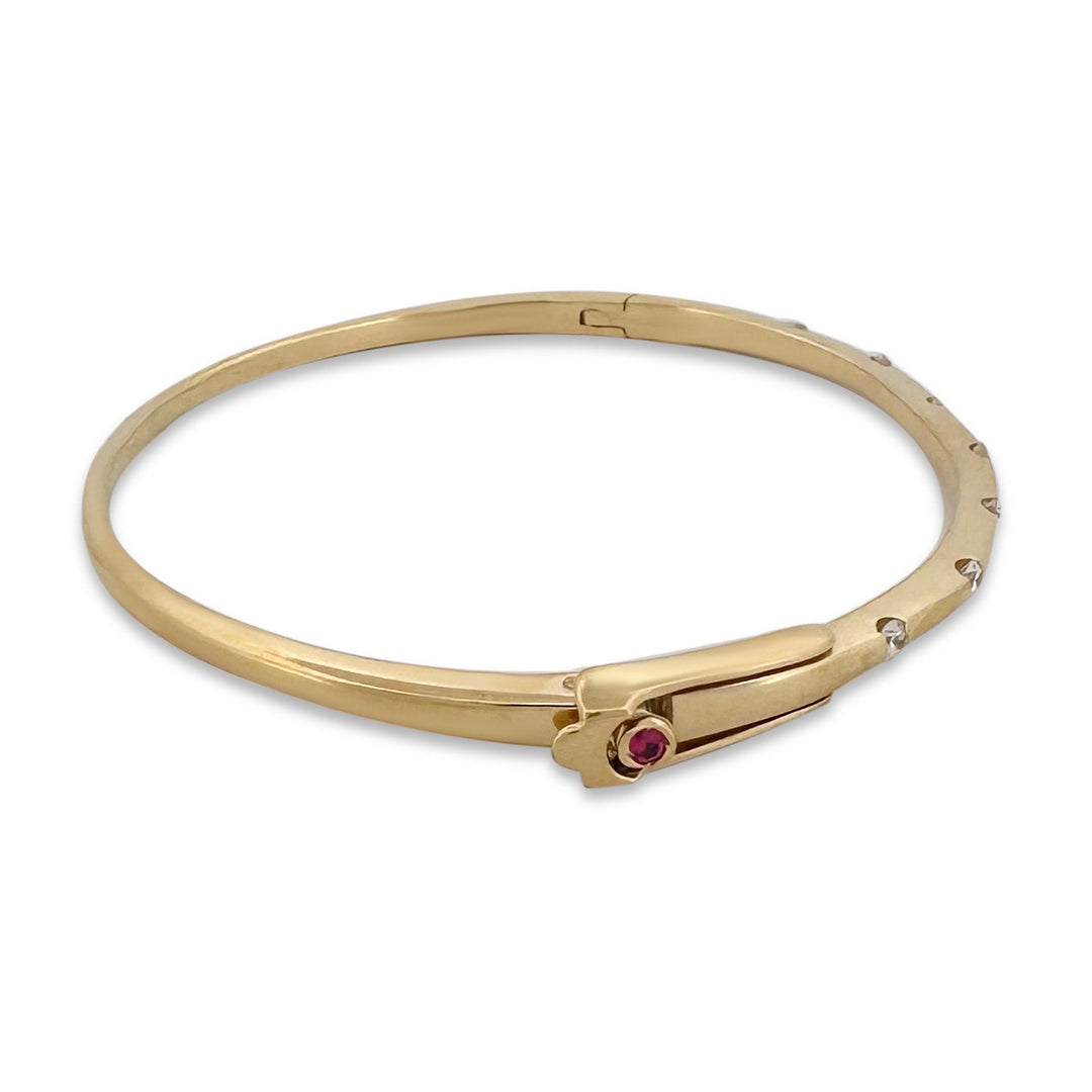 0.35ctw Round Brilliant Natural Diamond Bangle Bracelet in 18k Yellow Gold by Roberto Coin