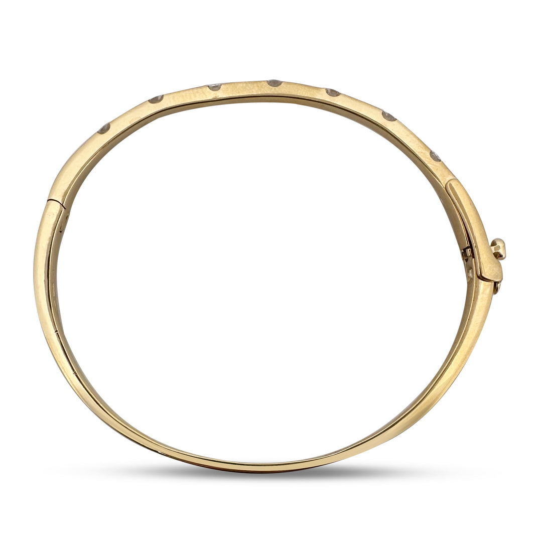 0.35ctw Round Brilliant Natural Diamond Bangle Bracelet in 18k Yellow Gold by Roberto Coin