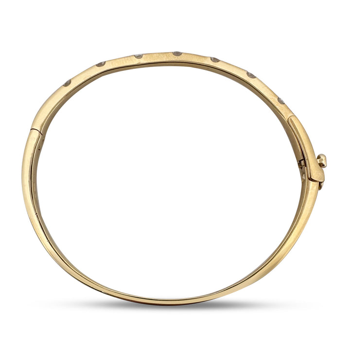 0.35ctw Round Brilliant Natural Diamond Bangle Bracelet in 18k Yellow Gold by Roberto Coin