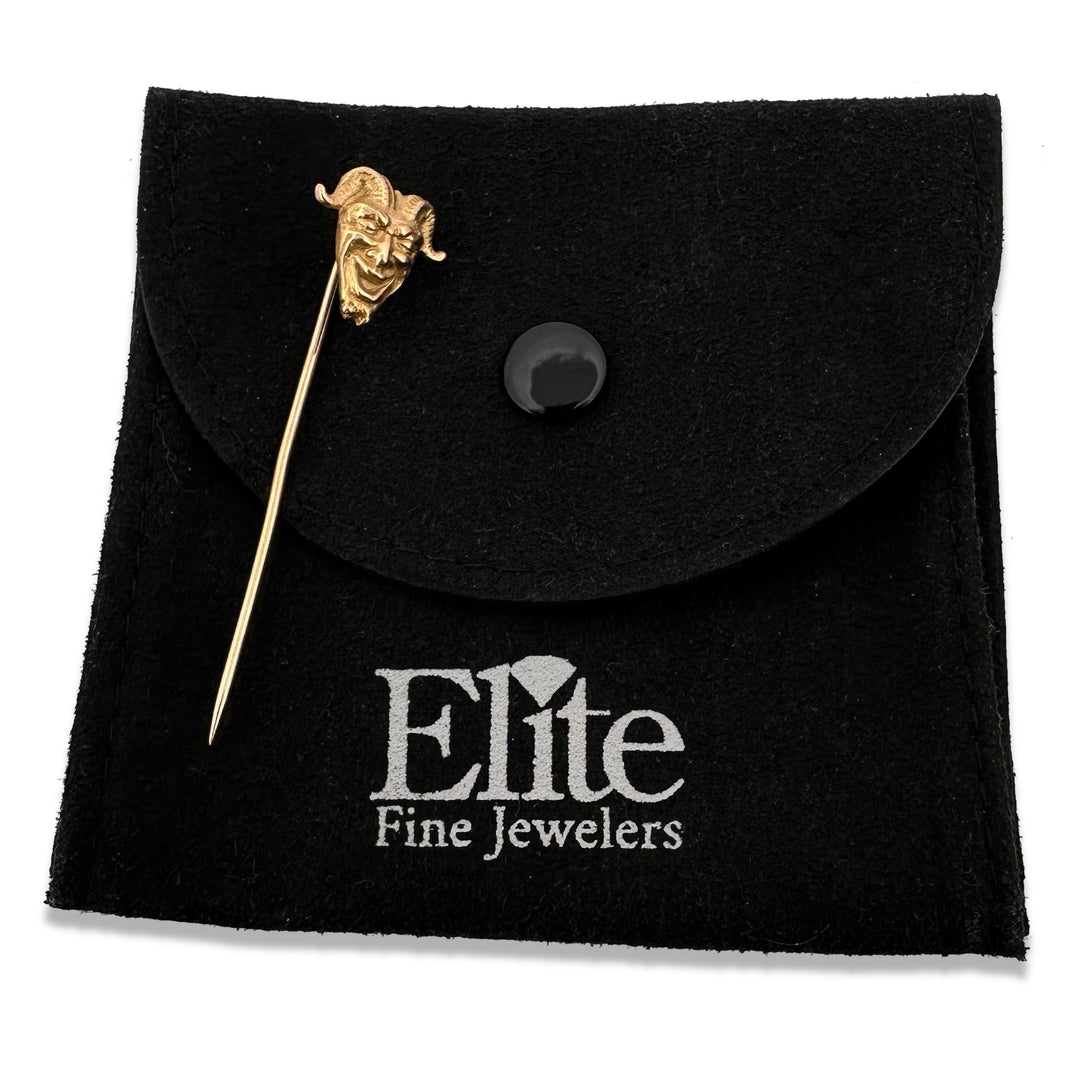 Antique Devil Stick Pin in 14k Yellow Gold