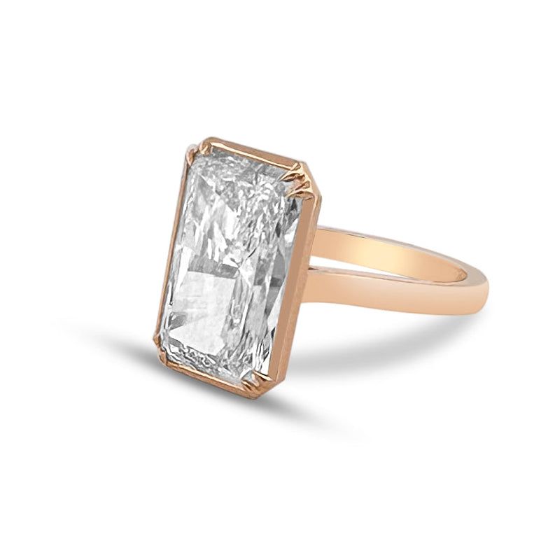 IGI Graded 10.02ct Radiant Cut Lab-Grown Diamond Solitaire Engagement Ring in 14k Yellow Gold