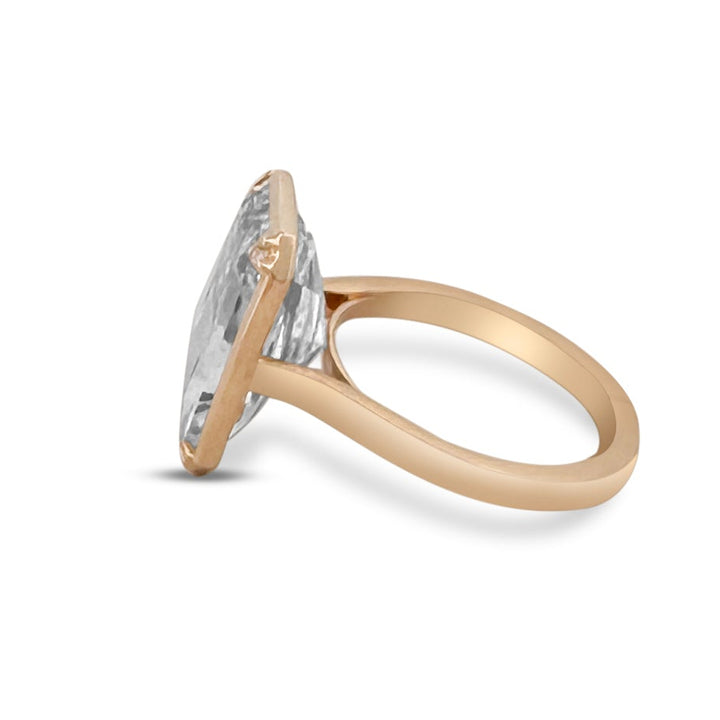 IGI Graded 10.02ct Radiant Cut Lab-Grown Diamond Solitaire Engagement Ring in 14k Yellow Gold
