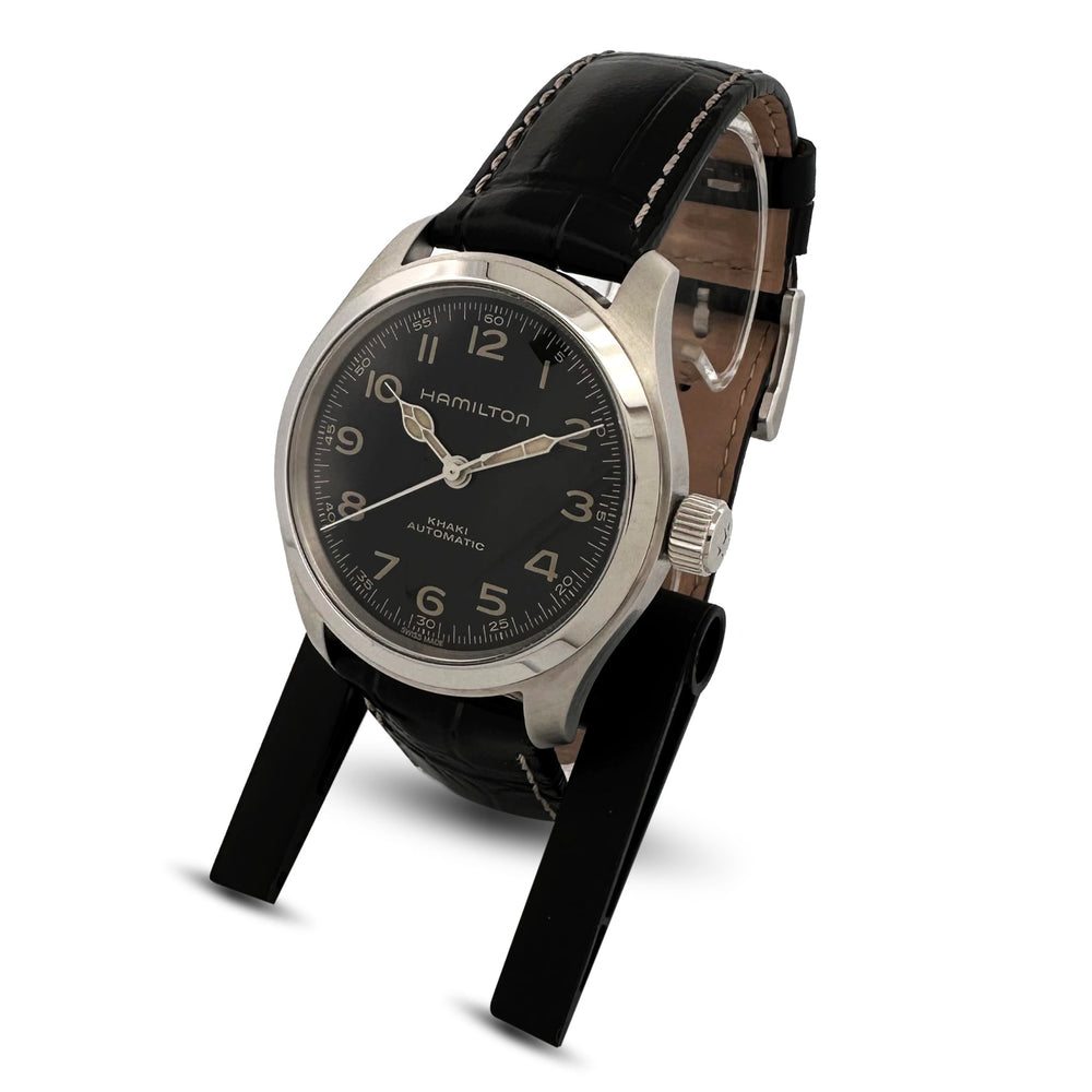 2025 Hamilton Khaki Murph 38mm Stainless Steel Leather Strap Watch with Box