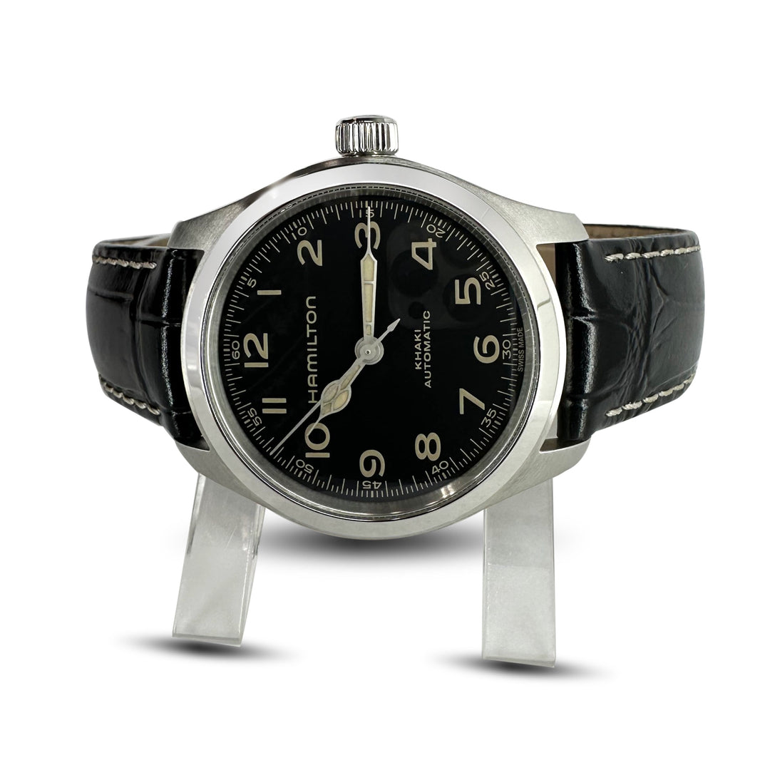 2025 Hamilton Khaki Murph 38mm Stainless Steel Leather Strap Watch with Box