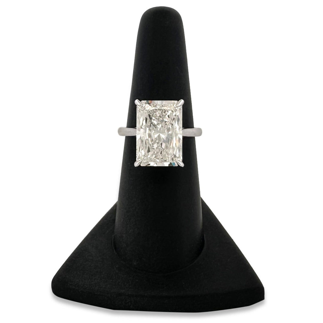 IGI Graded 8.16ct Radiant Cut Lab-Grown Diamond Solitaire Engagement Ring in 14k White Gold
