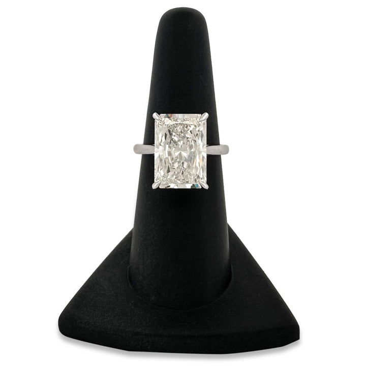 IGI Graded 8.16ct Radiant Cut Lab-Grown Diamond Solitaire Engagement Ring in 14k White Gold