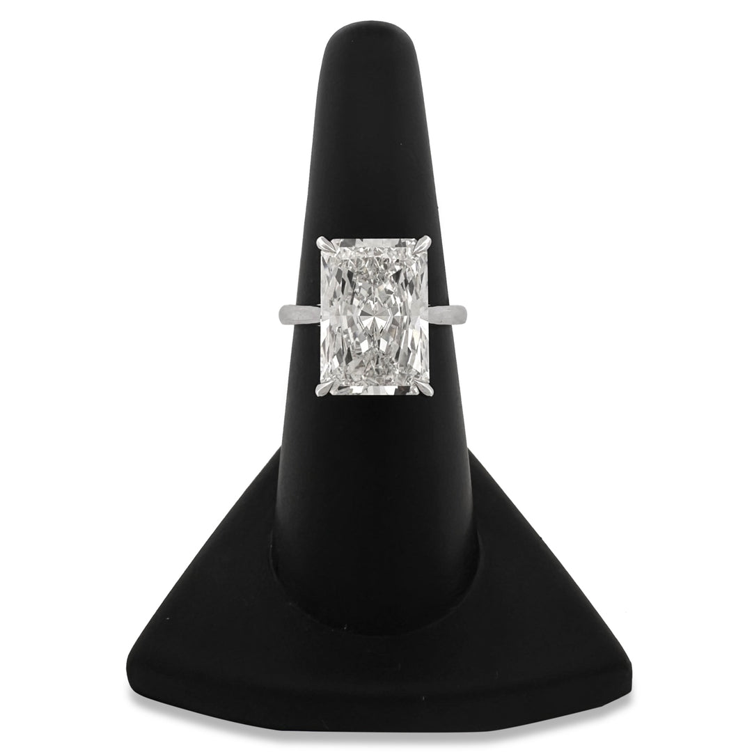 IGI Graded 8.16ct Radiant Cut Lab-Grown Diamond Solitaire Engagement Ring in 14k White Gold