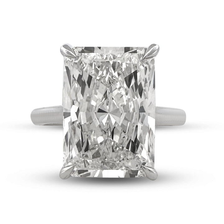 IGI Graded 8.16ct Radiant Cut Lab-Grown Diamond Solitaire Engagement Ring in 14k White Gold