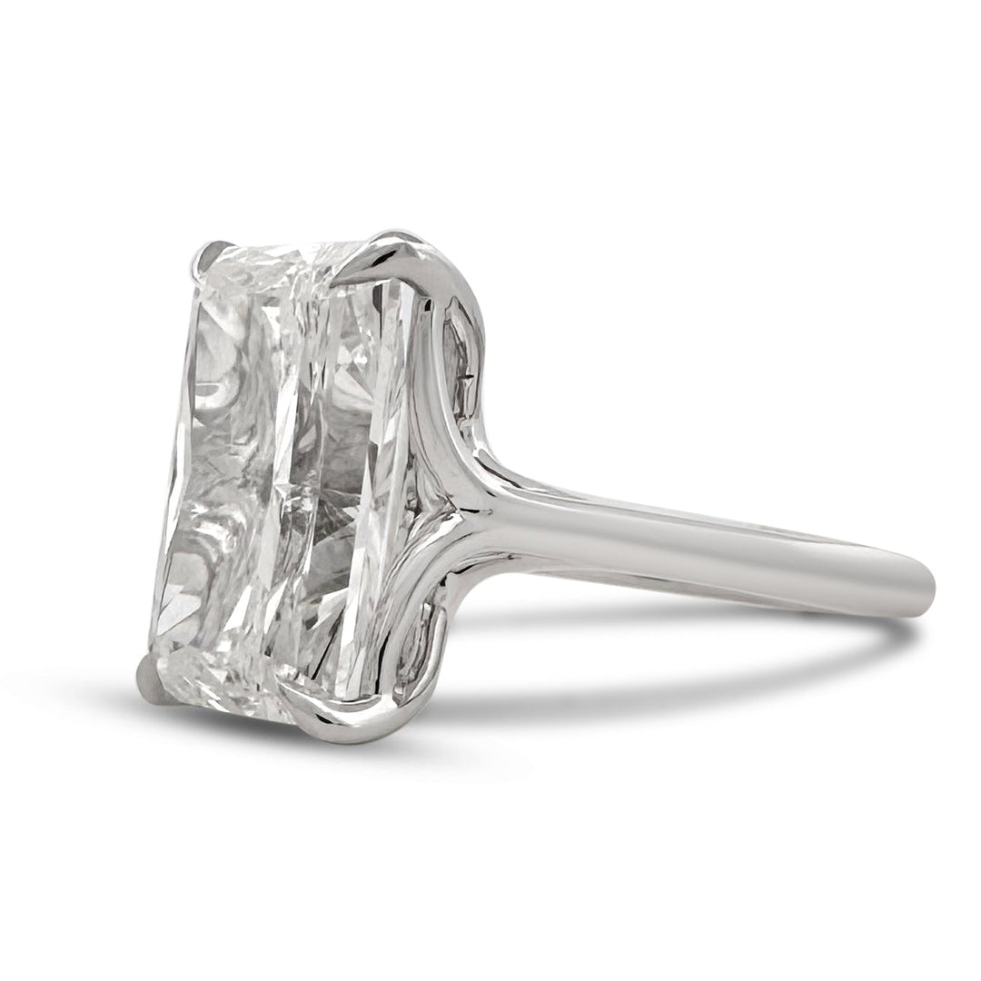 IGI Graded 8.16ct Radiant Cut Lab-Grown Diamond Solitaire Engagement Ring in 14k White Gold