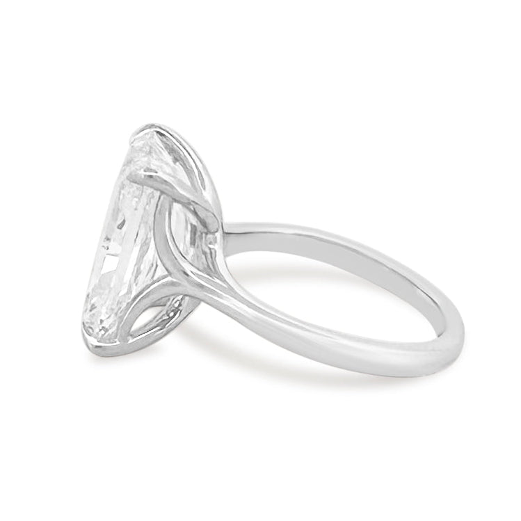 IGI Graded 8.16ct Radiant Cut Lab-Grown Diamond Solitaire Engagement Ring in 14k White Gold