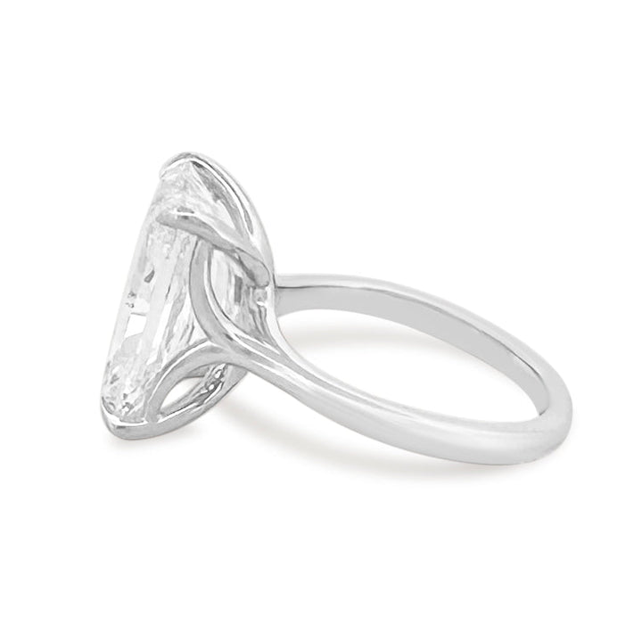 IGI Graded 8.16ct Radiant Cut Lab-Grown Diamond Solitaire Engagement Ring in 14k White Gold