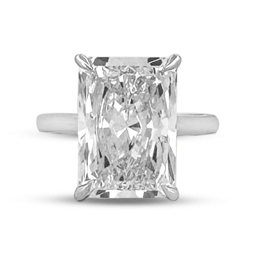 IGI Graded 8.16ct Radiant Cut Lab-Grown Diamond Solitaire Engagement Ring in 14k White Gold