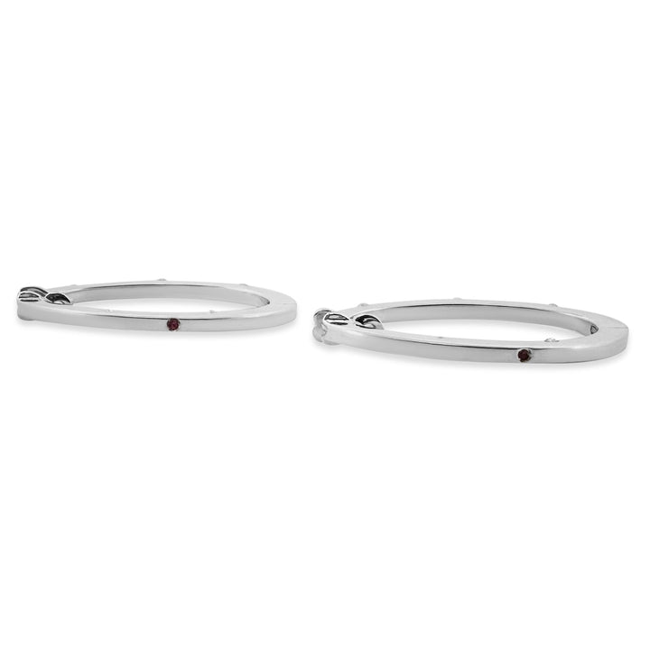 0.30ctw Round Brilliant Natural Diamond Hoop Earrings in 18k White Gold by Roberto Coin