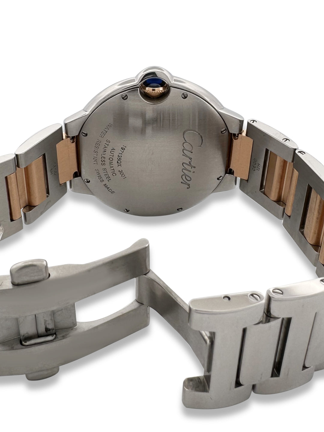 2011 Cartier Ballon Bleu 42mm Two-Tone Rose Gold & Stainless Steel Bracelet Watch with Box & Papers