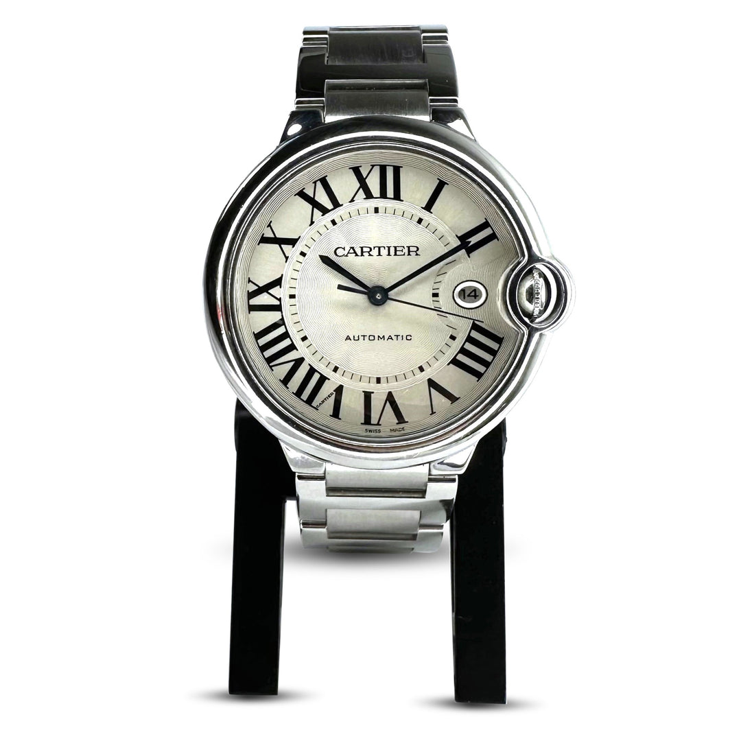 2010 Cartier Ballon Bleu 42mm Stainless Steel Bracelet Watch with Box & Papers