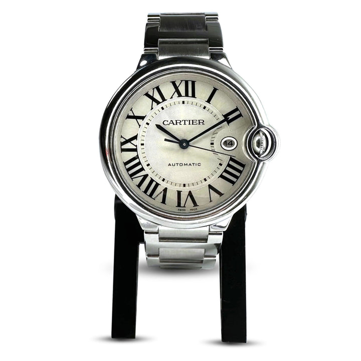 2010 Cartier Ballon Bleu 42mm Stainless Steel Bracelet Watch with Box & Papers