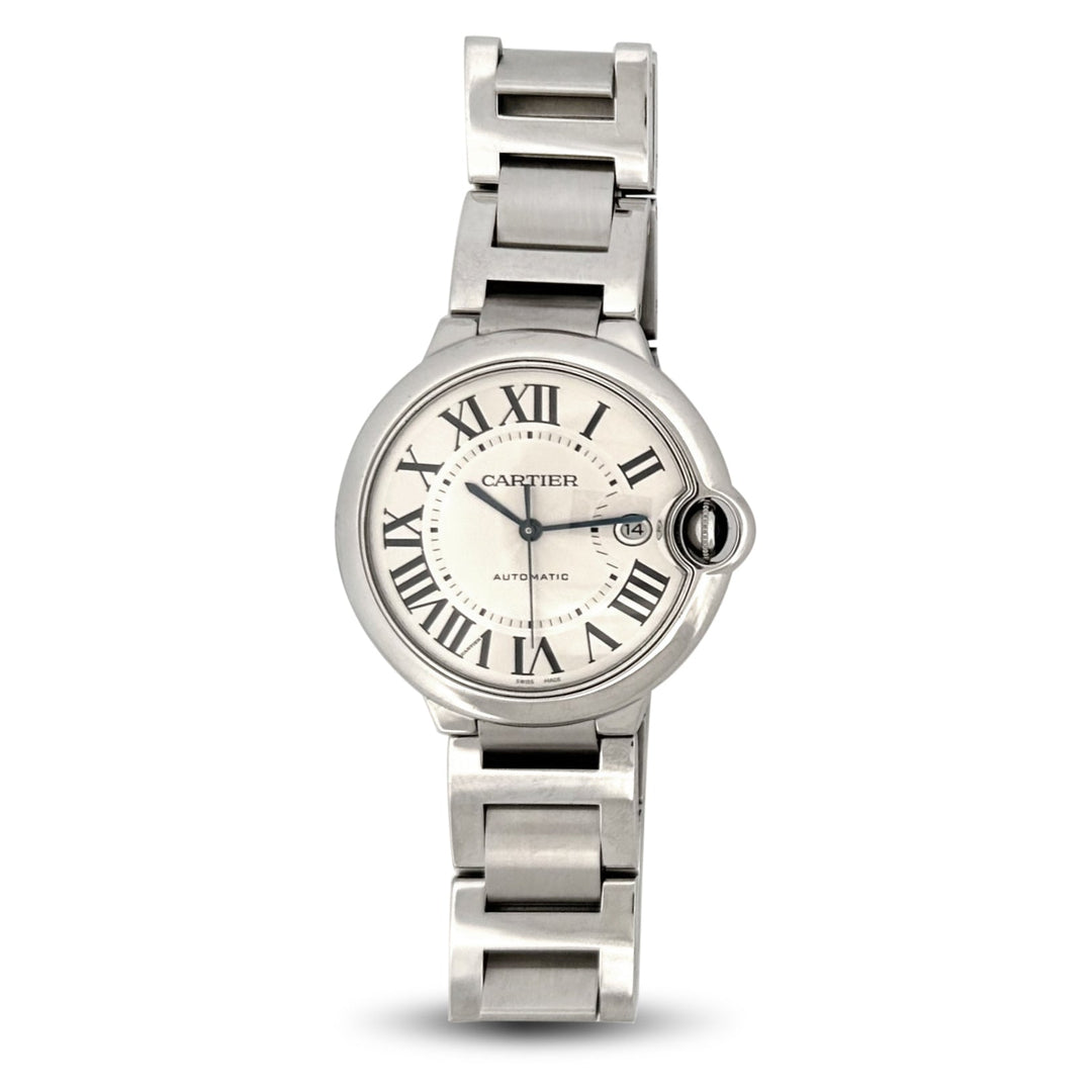 2010 Cartier Ballon Bleu 42mm Stainless Steel Bracelet Watch with Box & Papers