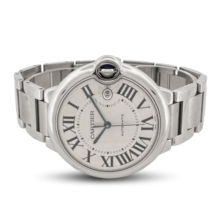 2010 Cartier Ballon Bleu 42mm Stainless Steel Bracelet Watch with Box & Papers