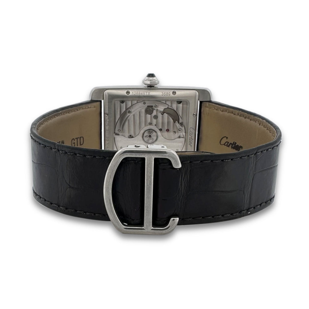 2017 Cartier Tank MC Stainless Steel Strap Watch with Box & Papers