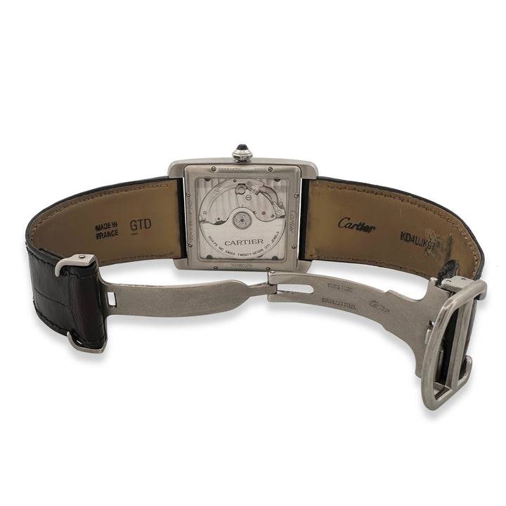 2017 Cartier Tank MC Stainless Steel Strap Watch with Box & Papers