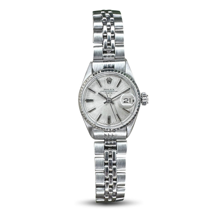 Circa 1950's Rolex Date 26mm Stainless Steel Bracelet Watch