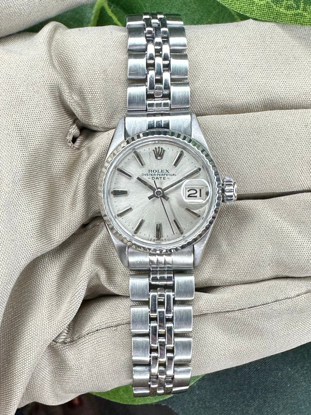 1950's Rolex Date 26mm Stainless Steel Bracelet Watch