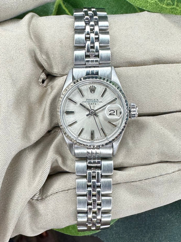 1950's Rolex Date 26mm Stainless Steel Bracelet Watch