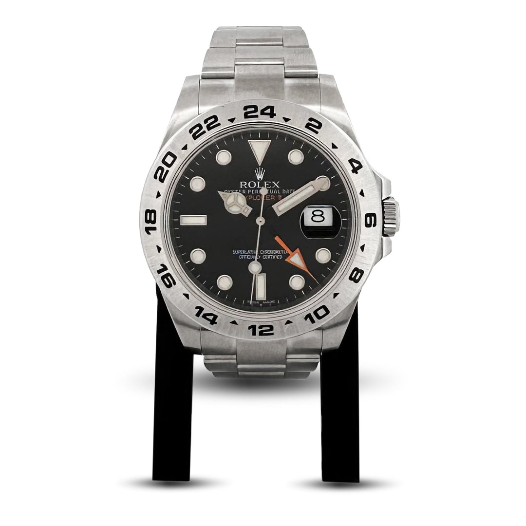 2013 Rolex Explorer II 42mm Stainless Steel Oyster Bracelet Watch with Box & Papers