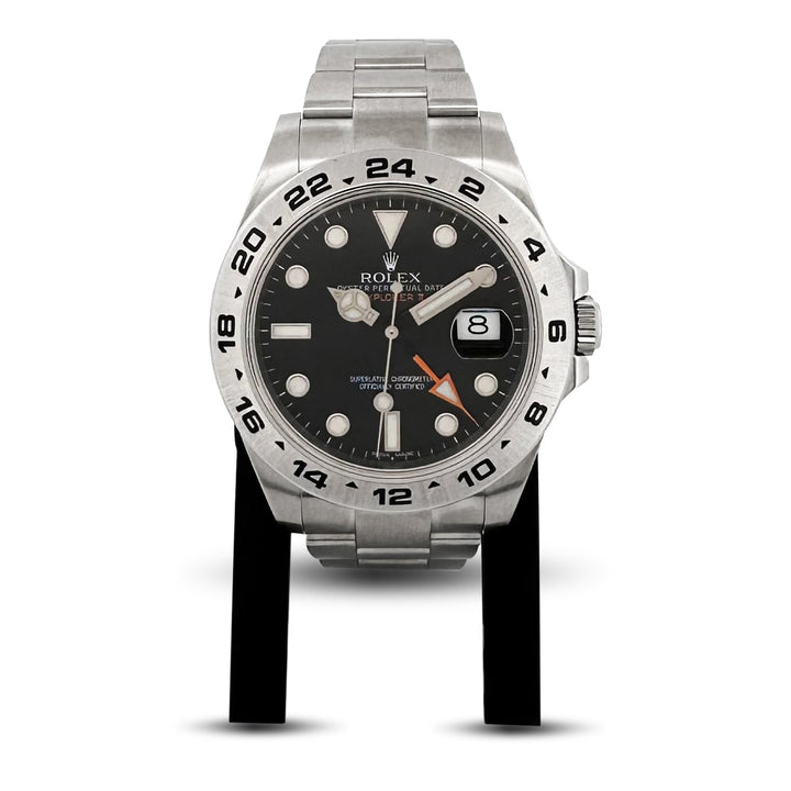 2013 Rolex Explorer II 42mm Stainless Steel Oyster Bracelet Watch with Box & Papers