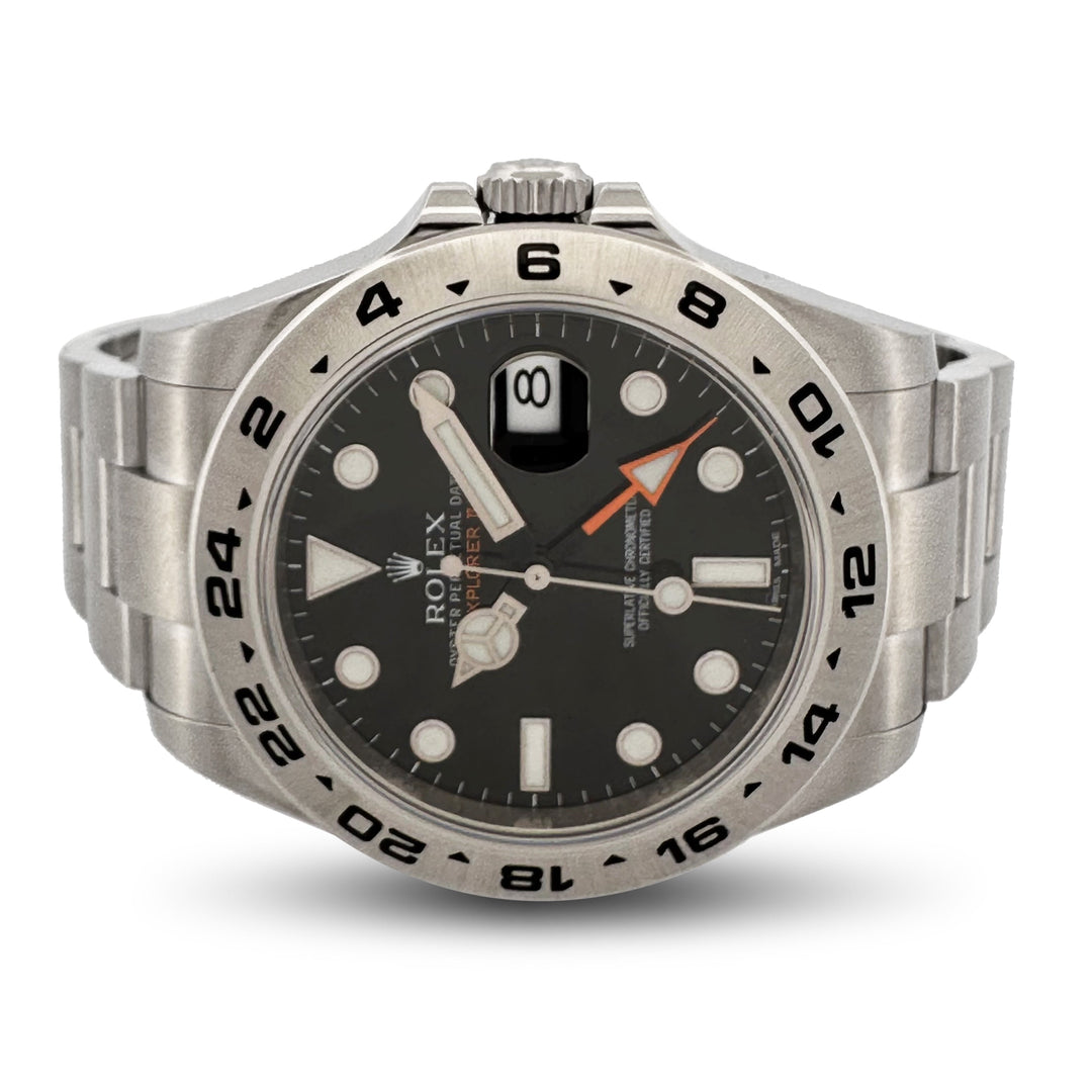 2013 Rolex Explorer II 42mm Stainless Steel Oyster Bracelet Watch with Box & Papers