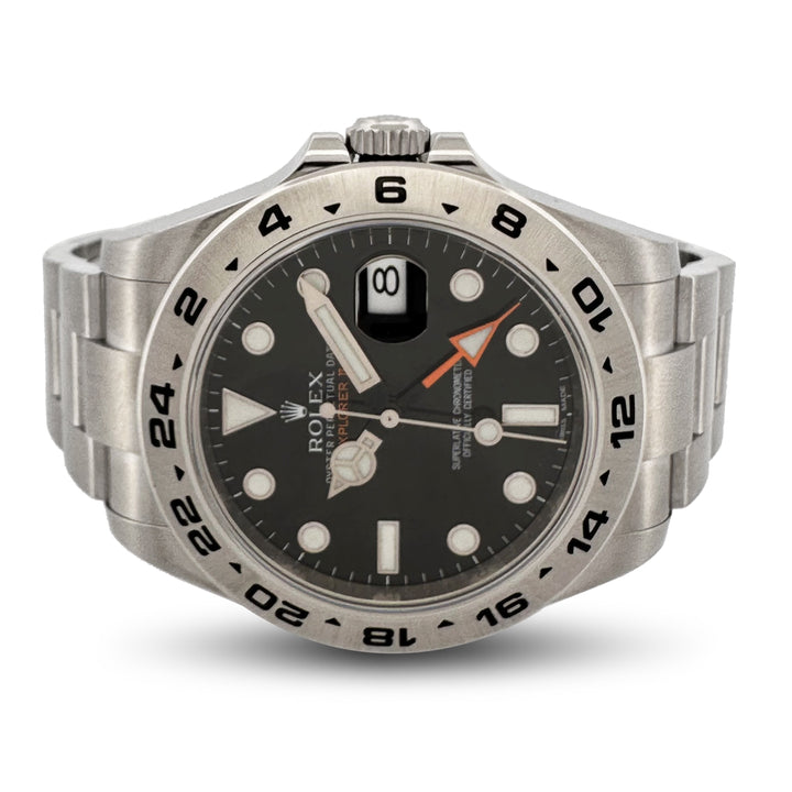 2013 Rolex Explorer II 42mm Stainless Steel Oyster Bracelet Watch with Box & Papers