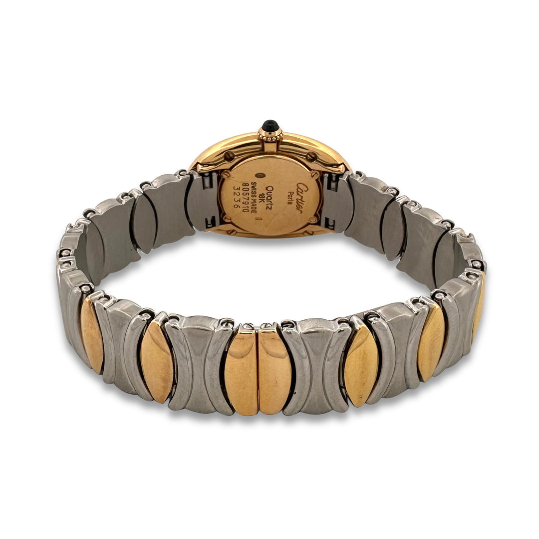 1993 Cartier Baignoire Two-Tone 18k Yellow Gold and Stainless Steel Bracelet Watch with Box & Papers