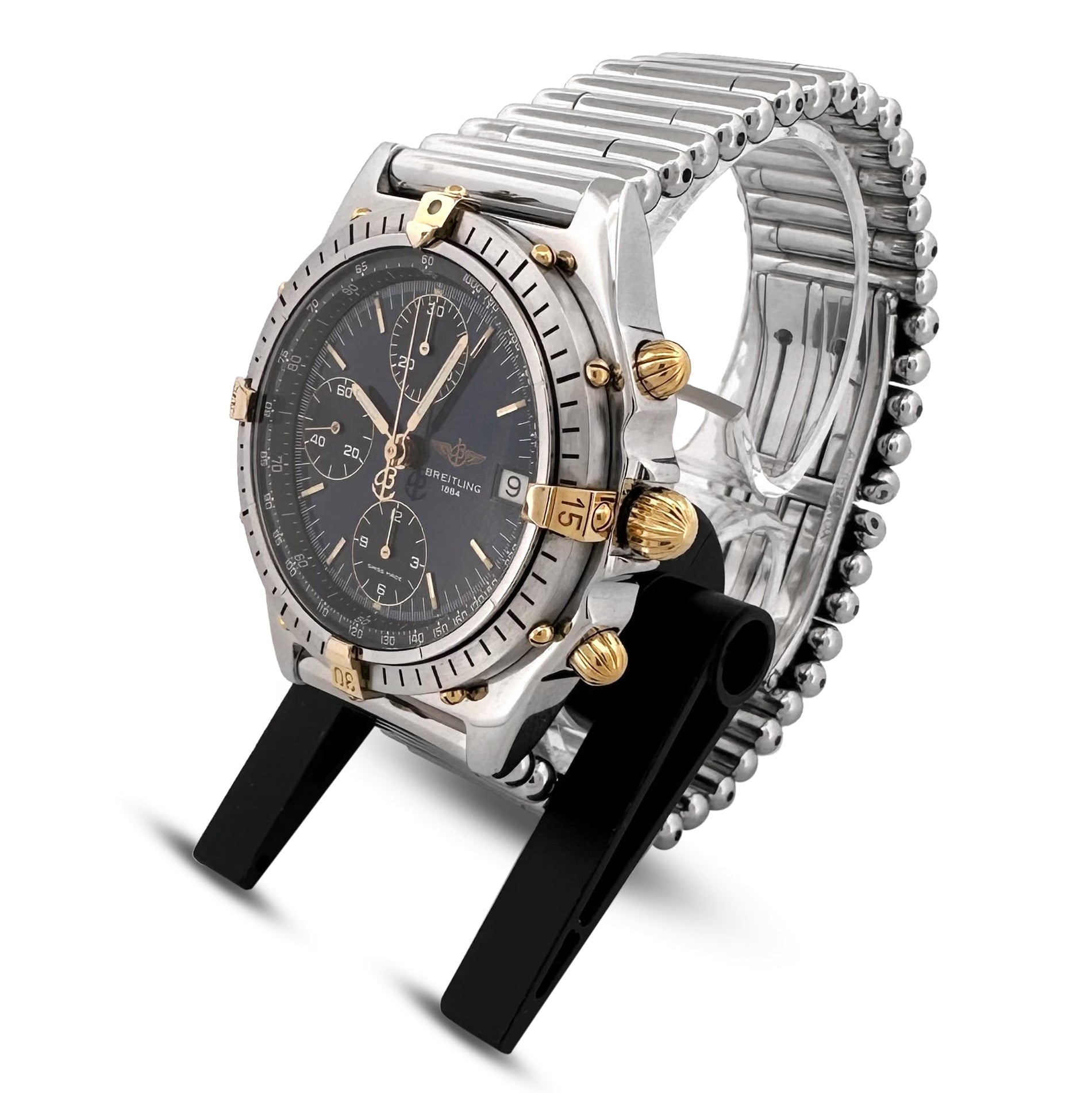 1990 Breitling Chronomat 39mm Automatic Two-Tone Watch with Box