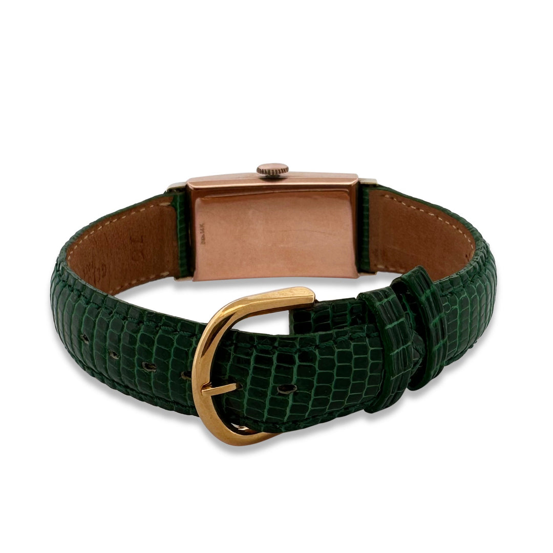 Vintage Longines Curvex 14k Yellow & Rose Gold Strap Watch