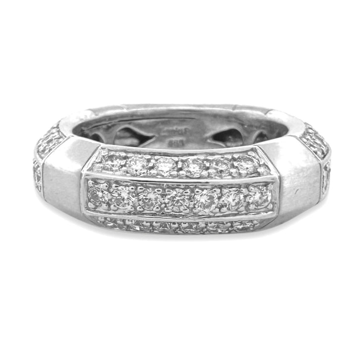 1.39ctw Round Brilliant Natural Diamond Band in 14k White Gold by Designer Sonia B