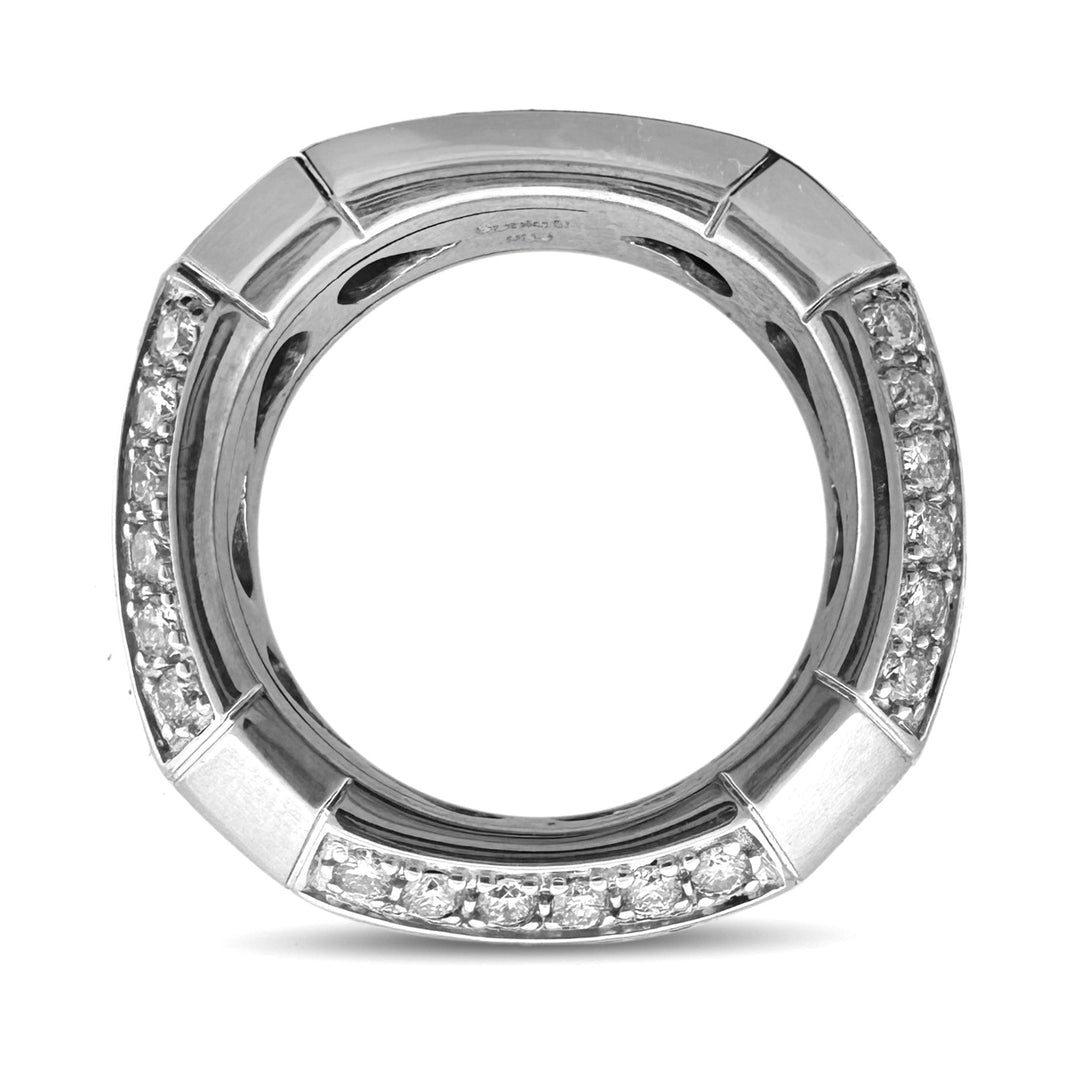 1.39ctw Round Brilliant Natural Diamond Band in 14k White Gold by Designer Sonia B