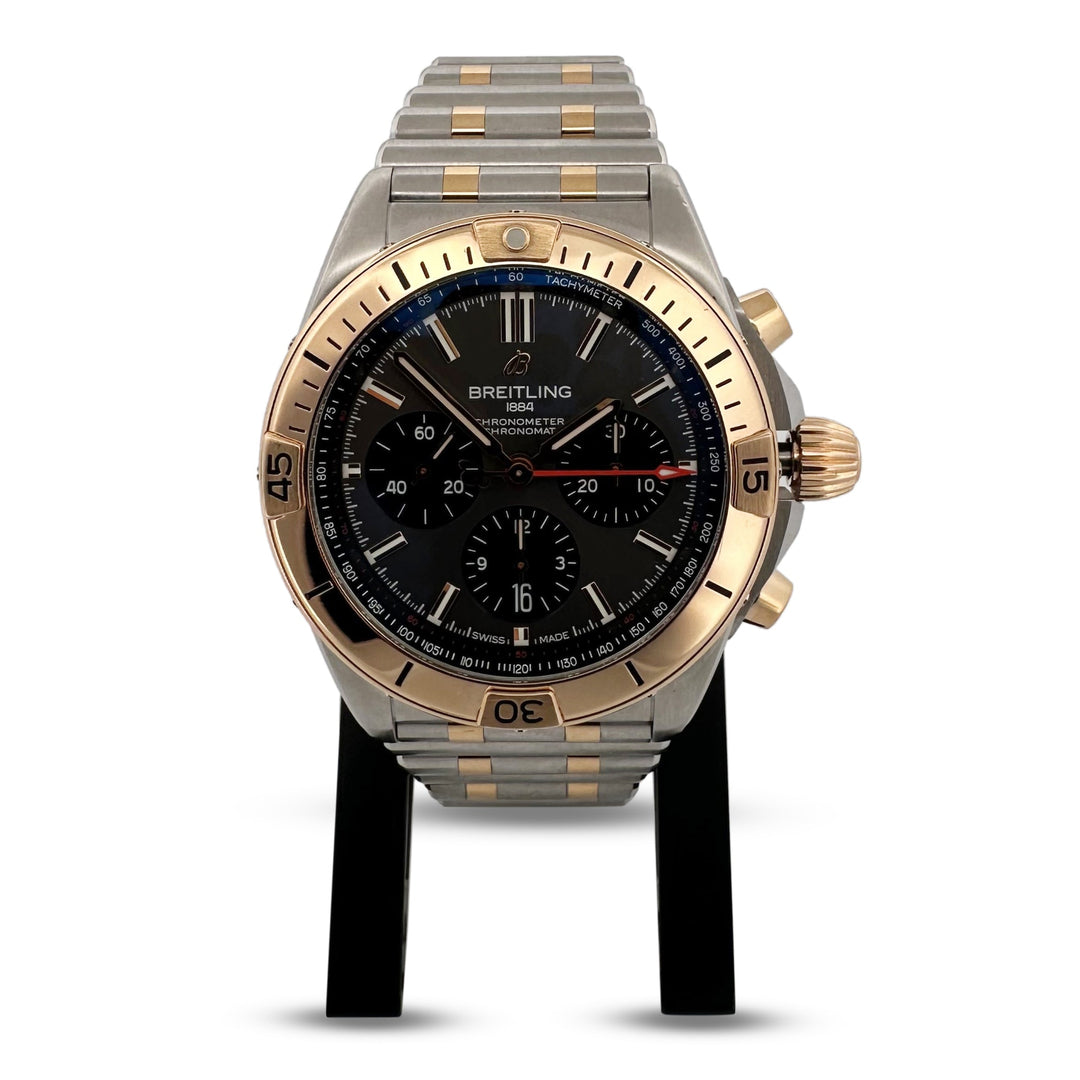 2020 Breitling Chronomat B01 42mm Automatic Two-Tone Bracelet Watch with Box & Papers