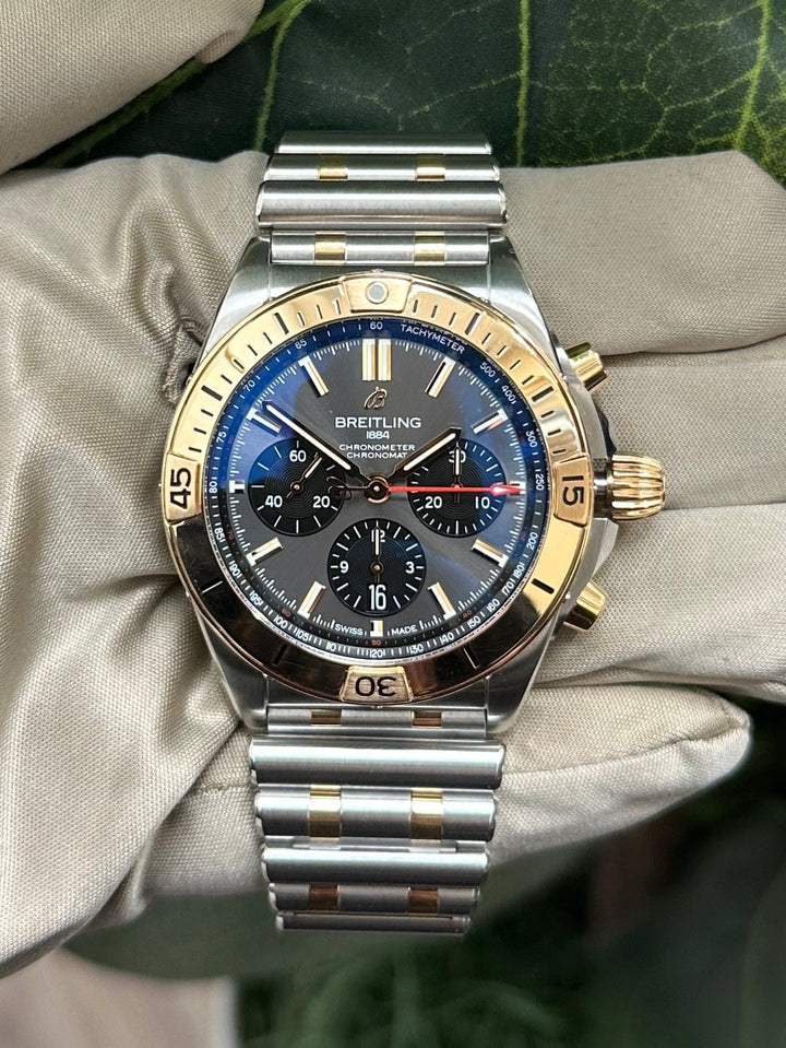 2020 Breitling Chronomat B01 42mm Automatic Two-Tone Bracelet Watch with Box & Papers
