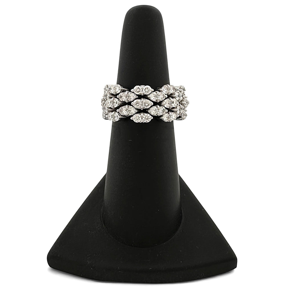 3.50ctw Round Brilliant Natural Diamond Eternity Band in 18k White Gold by Garavelli
