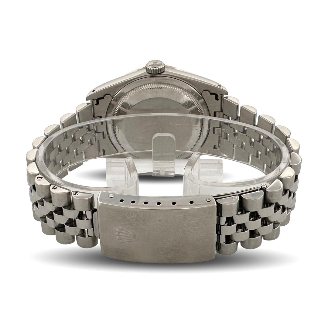 1990 Rolex Datejust 36mm Stainless Steel Jubilee Bracelet Watch with Diamonds