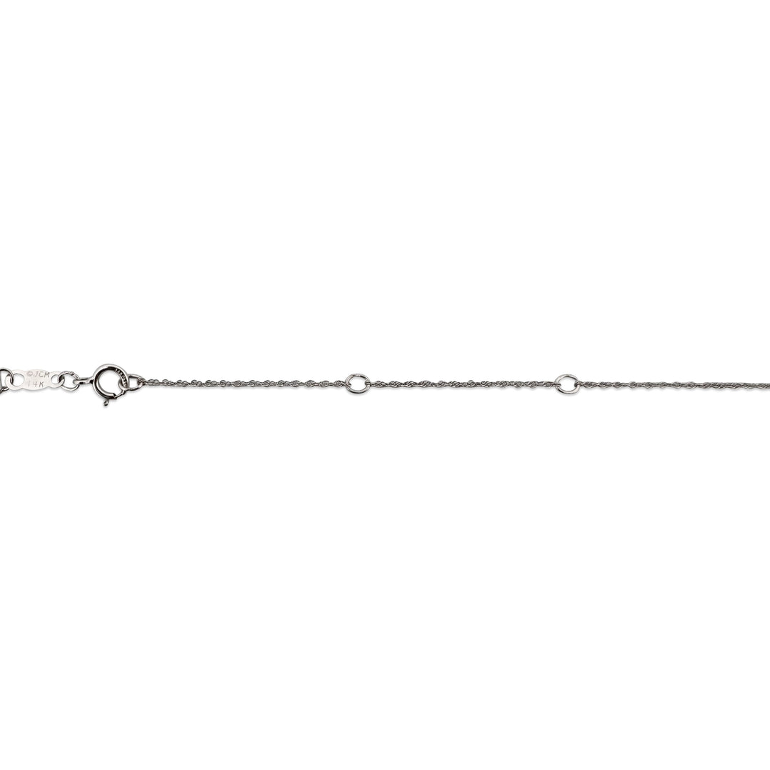 0.82ctw Round Brilliant Natural Dancing Diamond Pendant Necklace in 14k White Gold