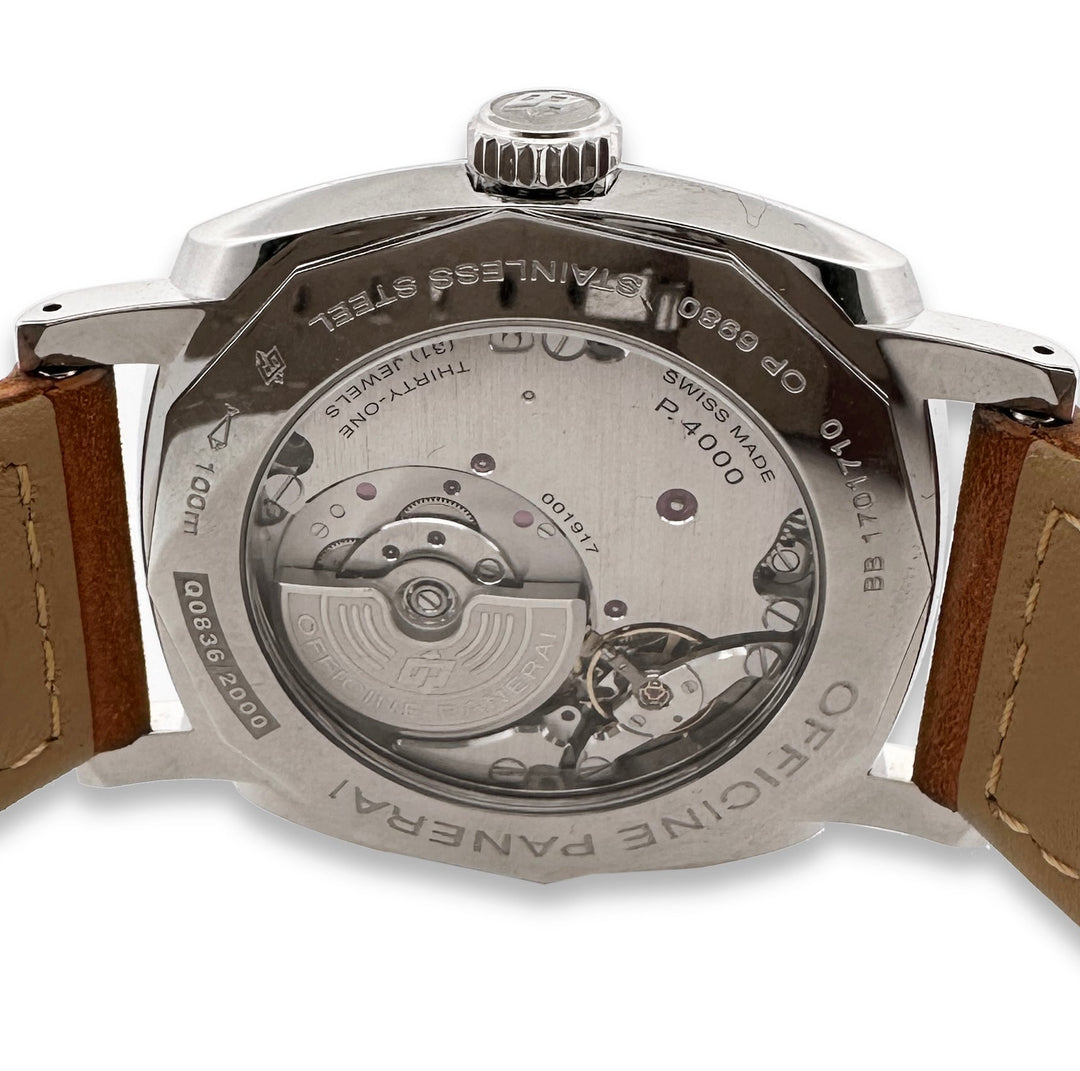 Panerai Radiomir 1940 45mm Stainless Steel Suede Strap Watch With Box