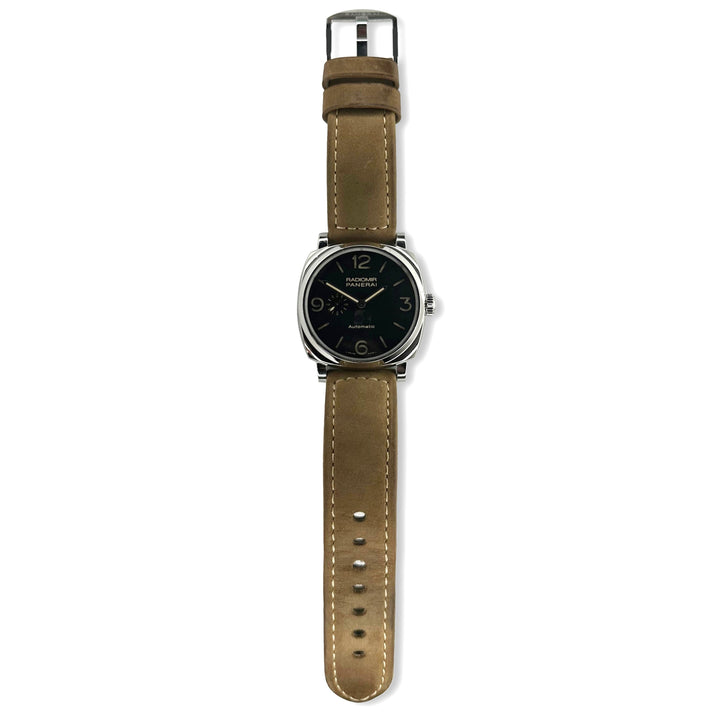 Panerai Radiomir 1940 45mm Stainless Steel Suede Strap Watch With Box