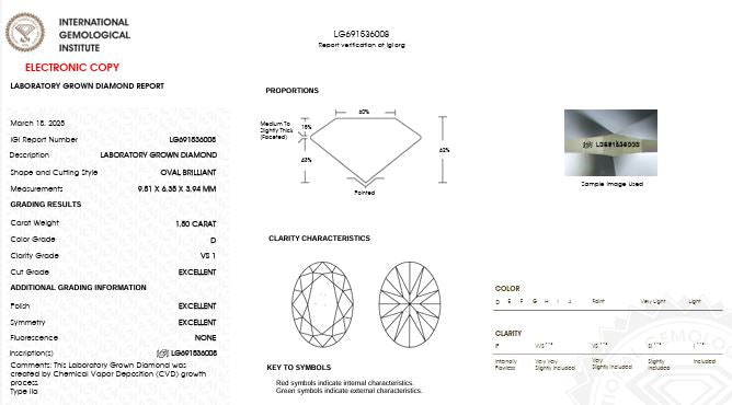IGI Graded 3.23ctw Oval & Pear with Round Brilliant Lab-Grown Diamond Toi et Moi Engagement Ring in 14k White Gold