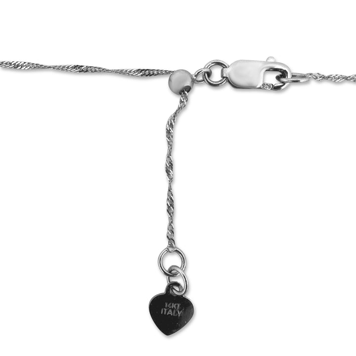 Ruby and Diamond Halo Teardrop Pendant Necklace in 14k White Gold