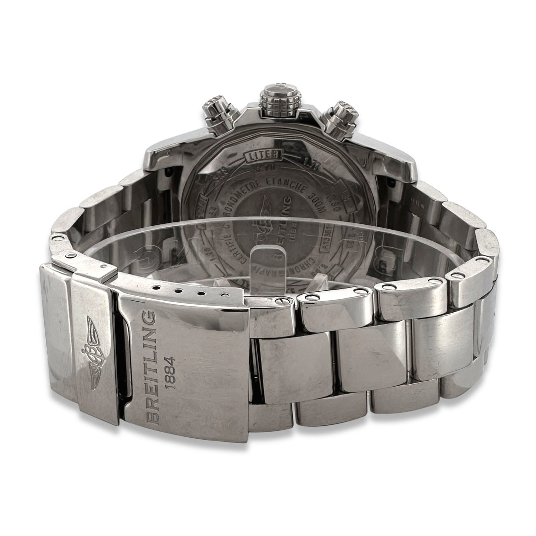 2013 Breitling Avenger II 43mm Chronograph Stainless Steel Bracelet Watch with Box & Papers