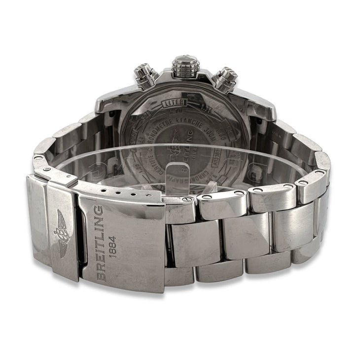 2013 Breitling Avenger II 43mm Chronograph Stainless Steel Bracelet Watch with Box & Papers