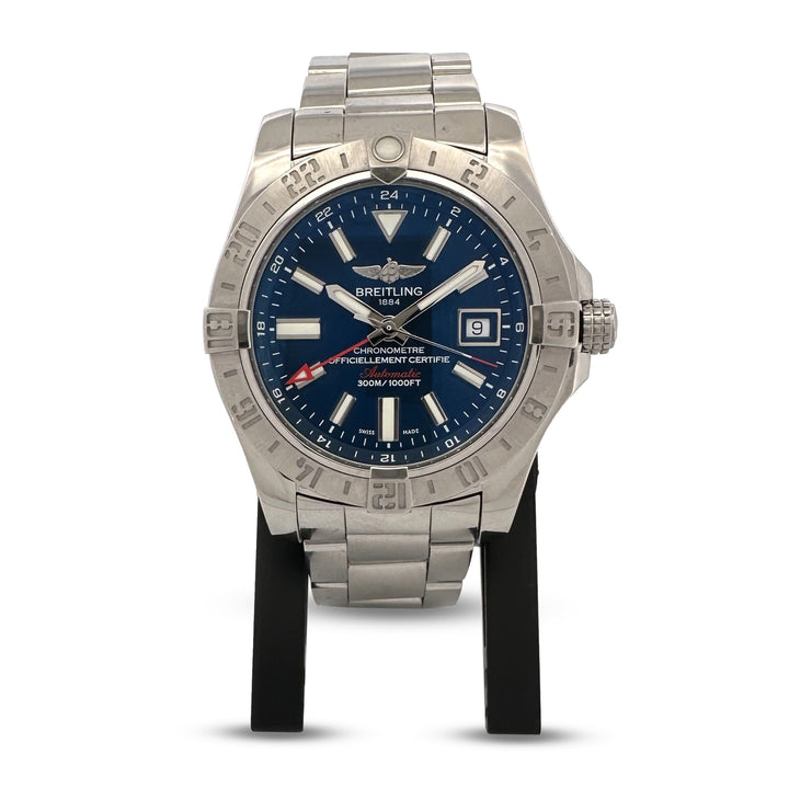 2016 Breitling Avenger II GMT 43mm Stainless Steel Bracelet Watch with Box & Papers