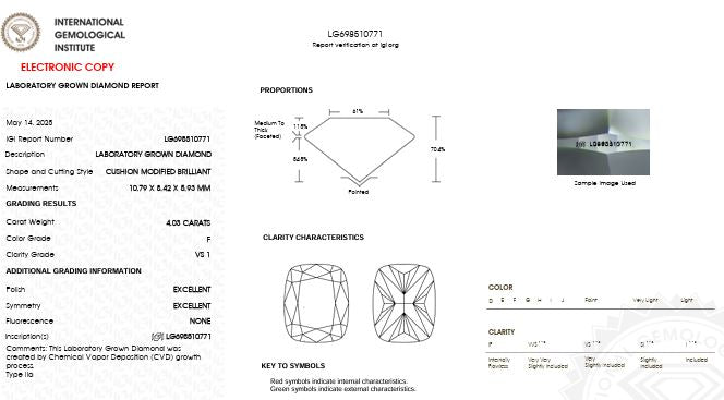 IGI Graded 5.77ctw Cushion & Marquise Cut with Round Brilliants Lab-Grown Diamond Toi et Moi Ring in 14k White Gold